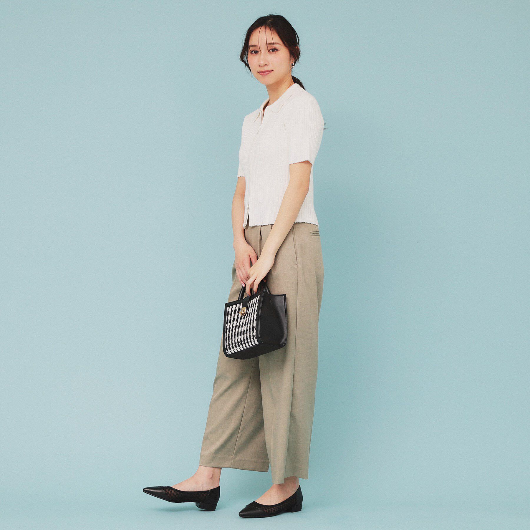 index「マルチボーダーダブルジップニット【洗濯機洗い可】」|カーディガン|