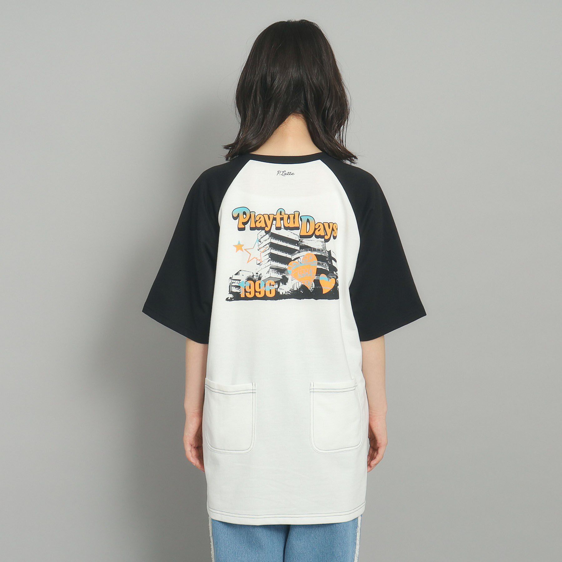 PINK-latte「ラグランプリントワンピース」|ワンピース|