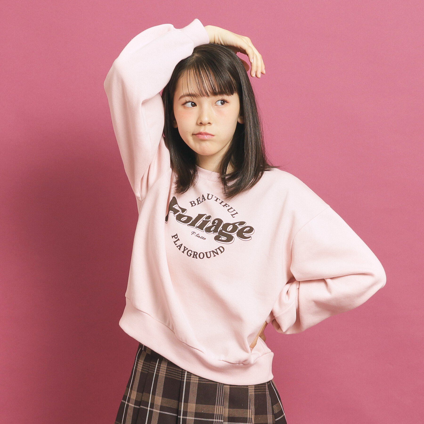 PINK-latte「【プチプラ】コットン混裏起毛スウェット」|その他|