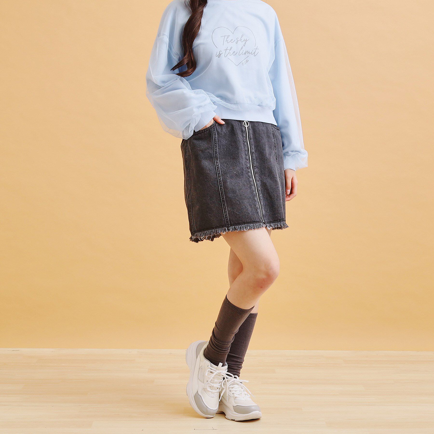 PINK-latte「リングジップ台形スカート」|スカート|