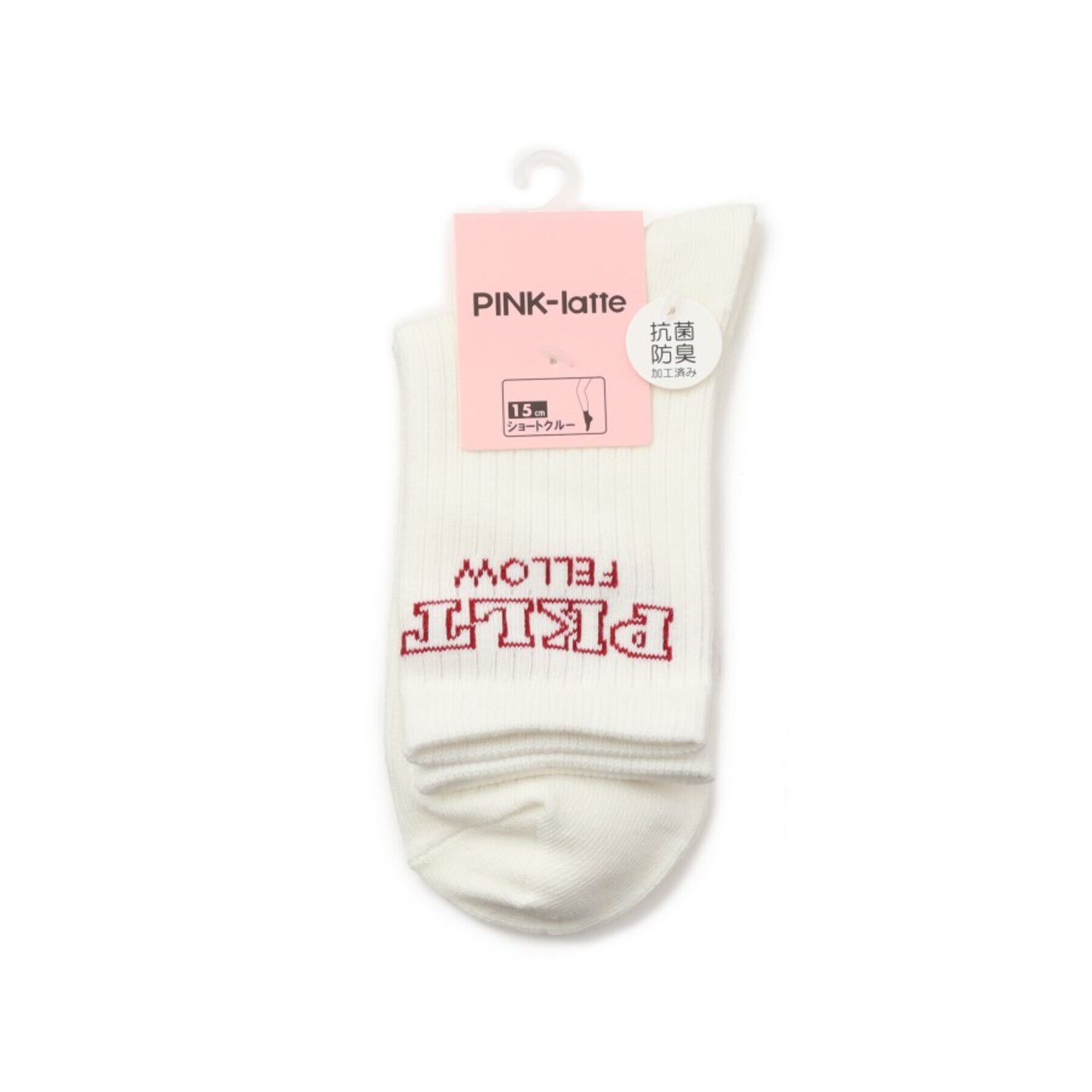 PINK-latte「【15cm丈】フレームロゴソックス」|ソックス|