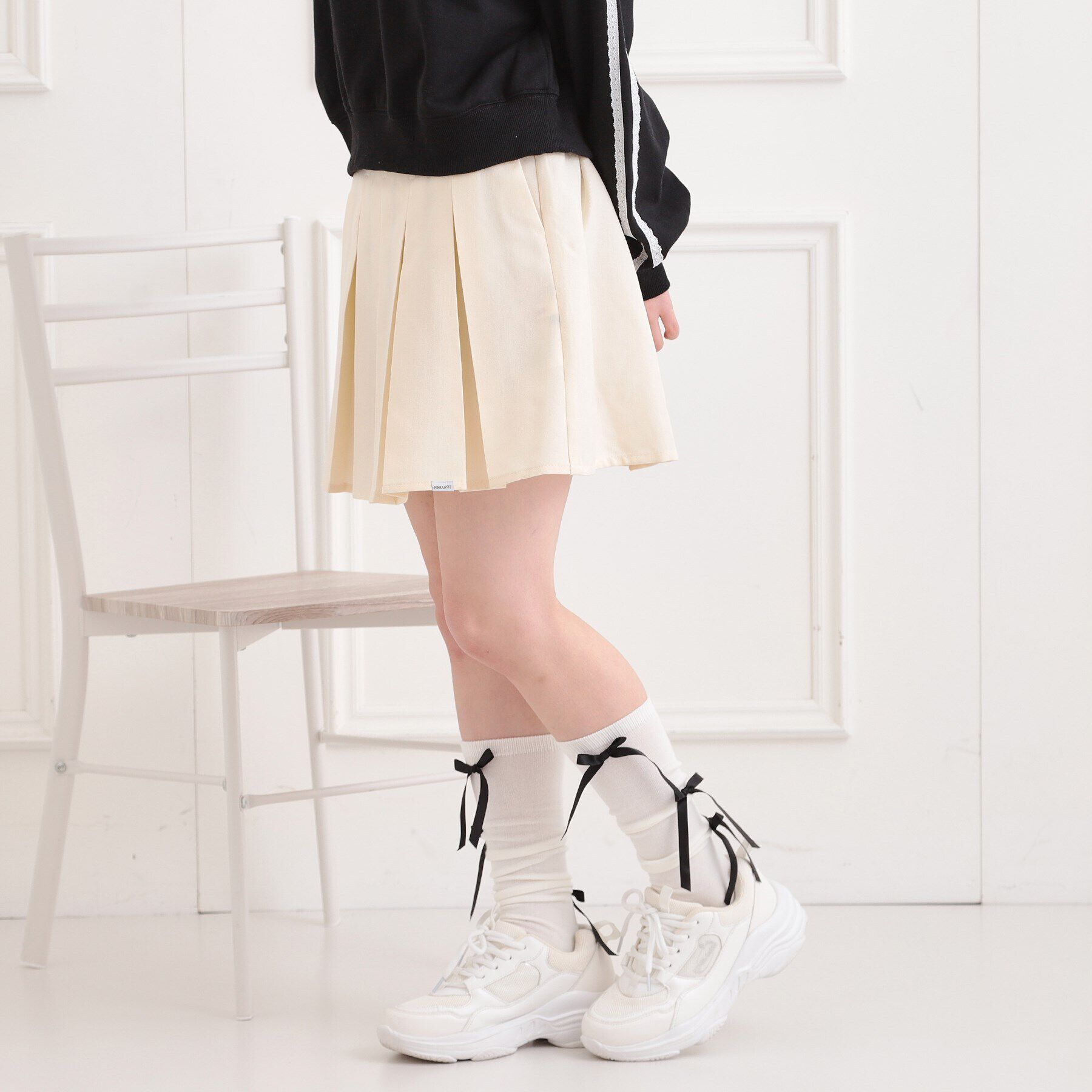 PINK-latte「インパンプリーツ無地スカート」|スカート|