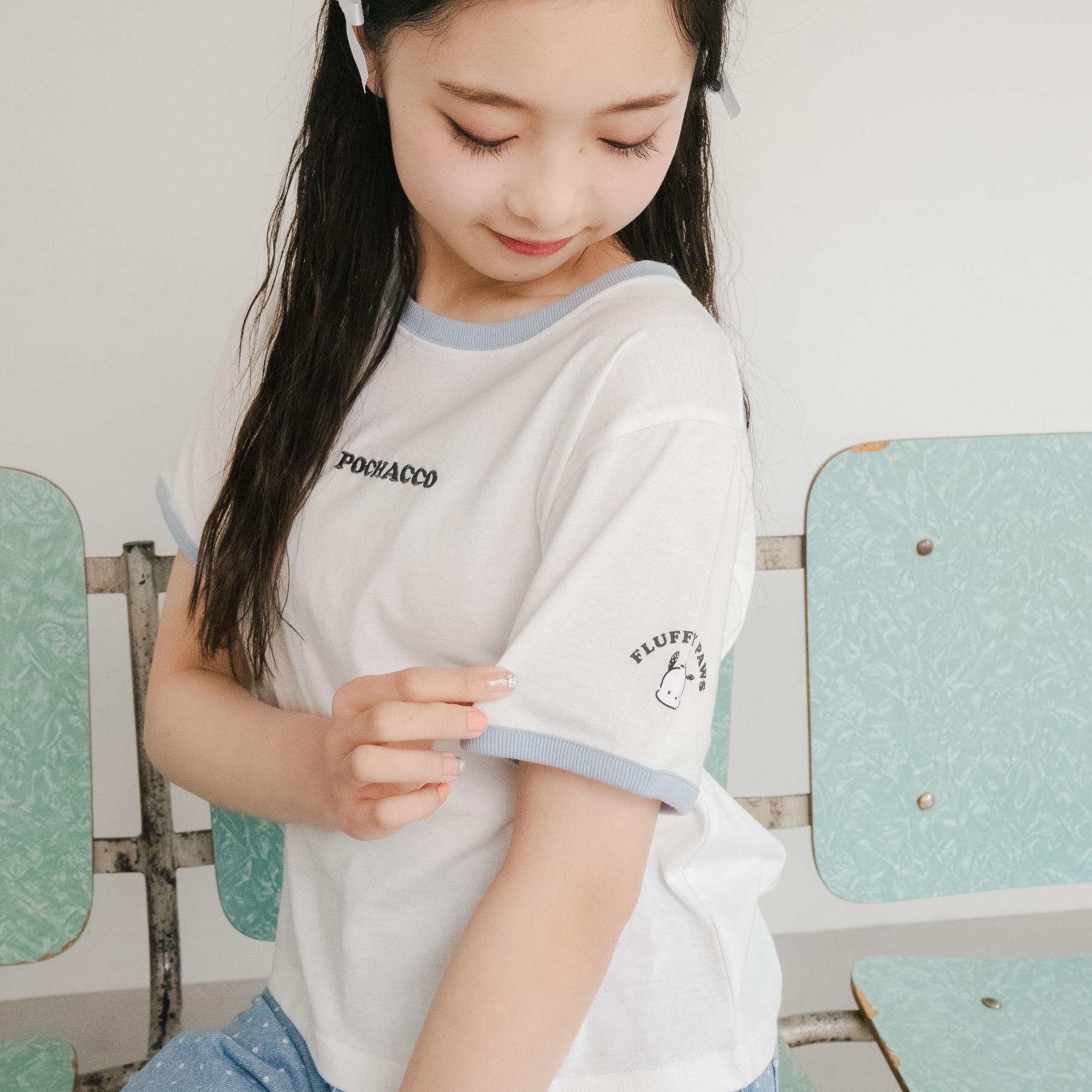 PINK-latte「【サンリオキャラクターズコラボ】リンガーTシャツ」|Tシャツ・カットソー|