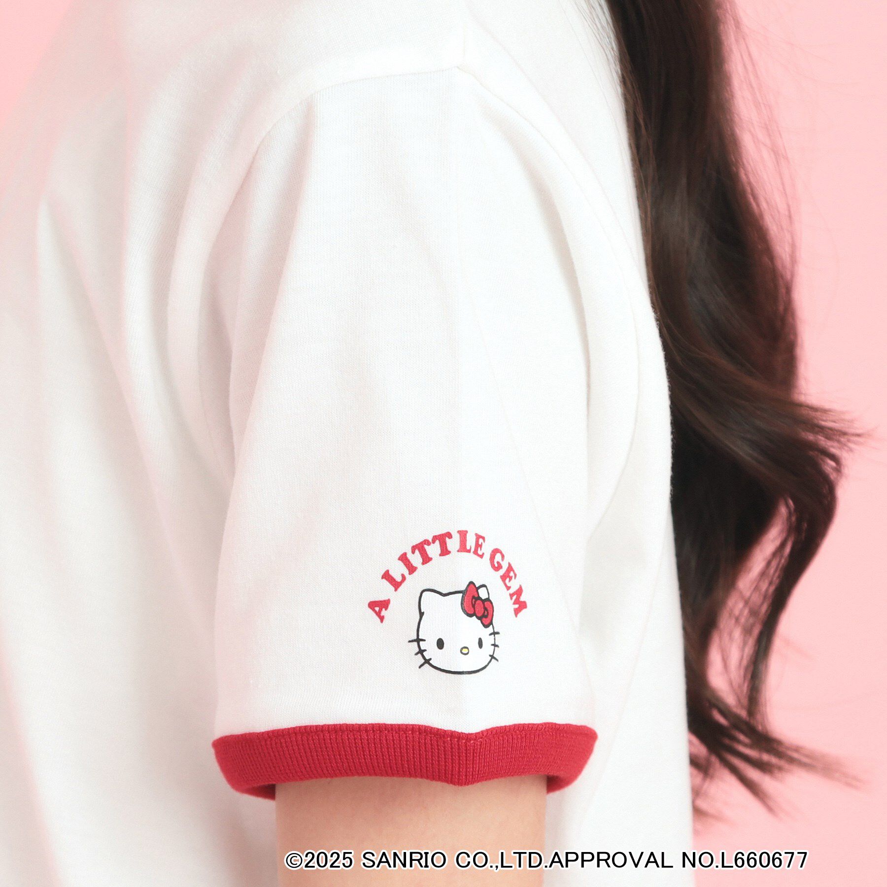 PINK-latte「【サンリオキャラクターズコラボ】リンガーTシャツ」|Tシャツ・カットソー|