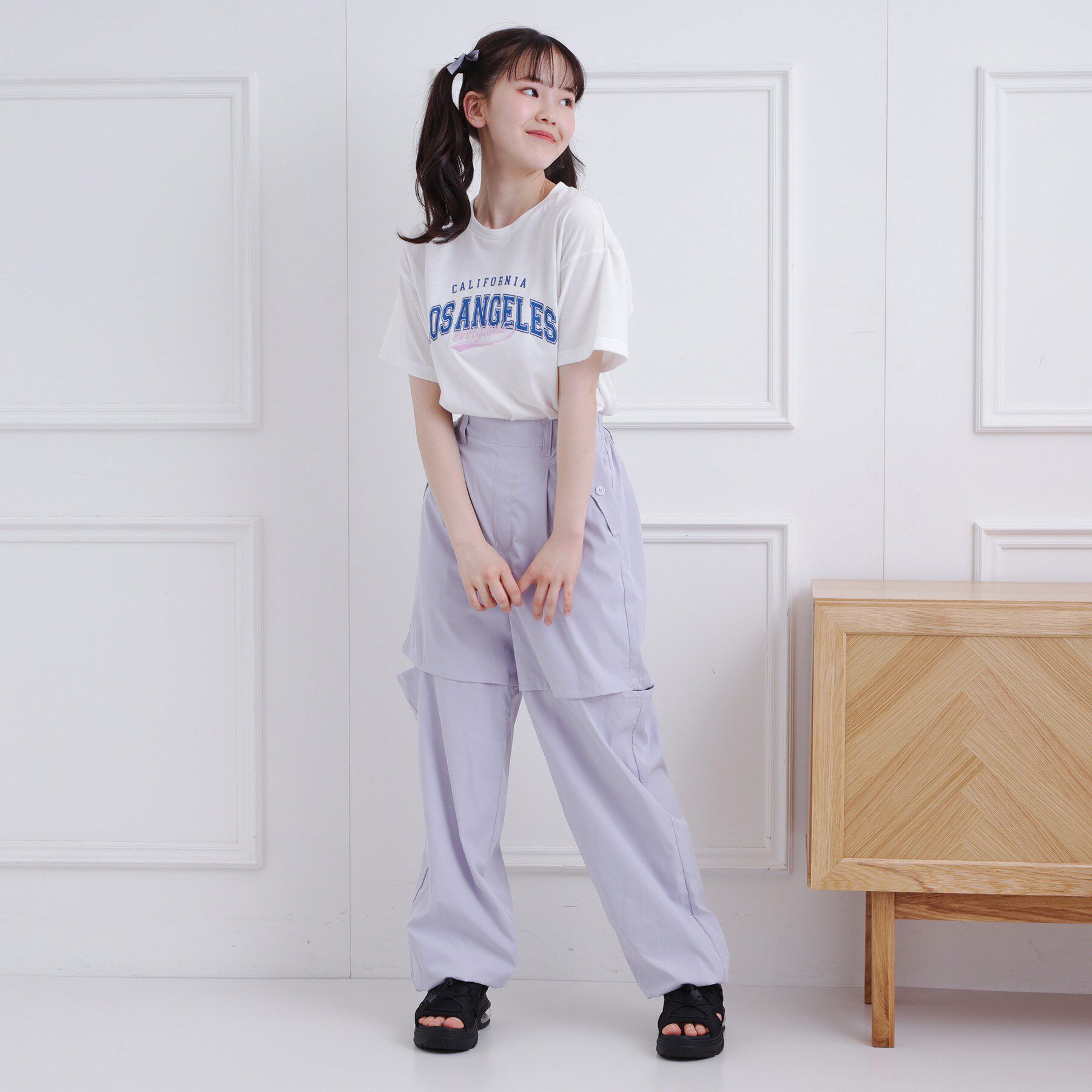 PINK-latte「カレッジロゴTシャツ」|Tシャツ・カットソー|
