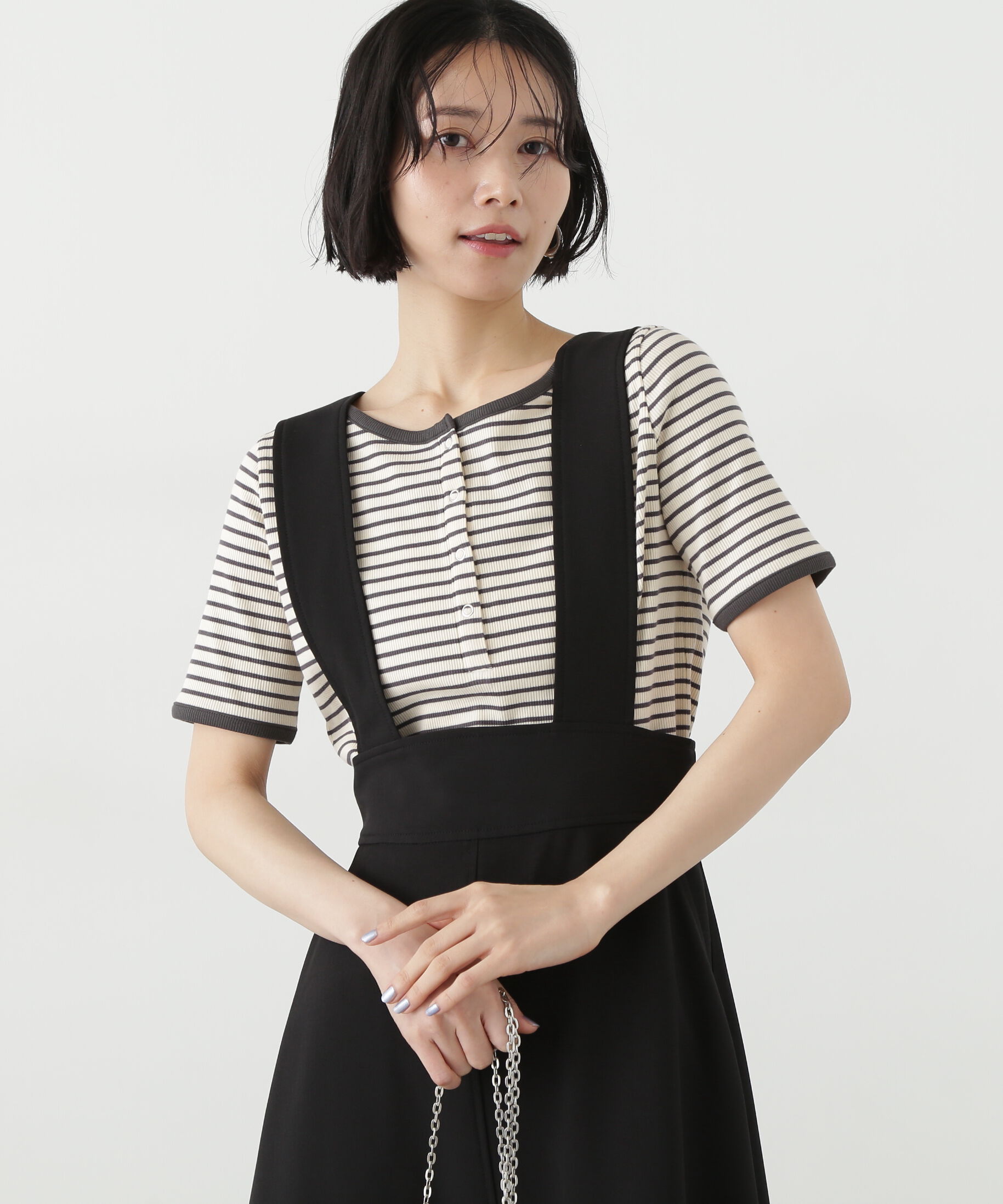  「ヘンリーネック五分袖カットソー」|Tシャツ・カットソー|オフボーダー2