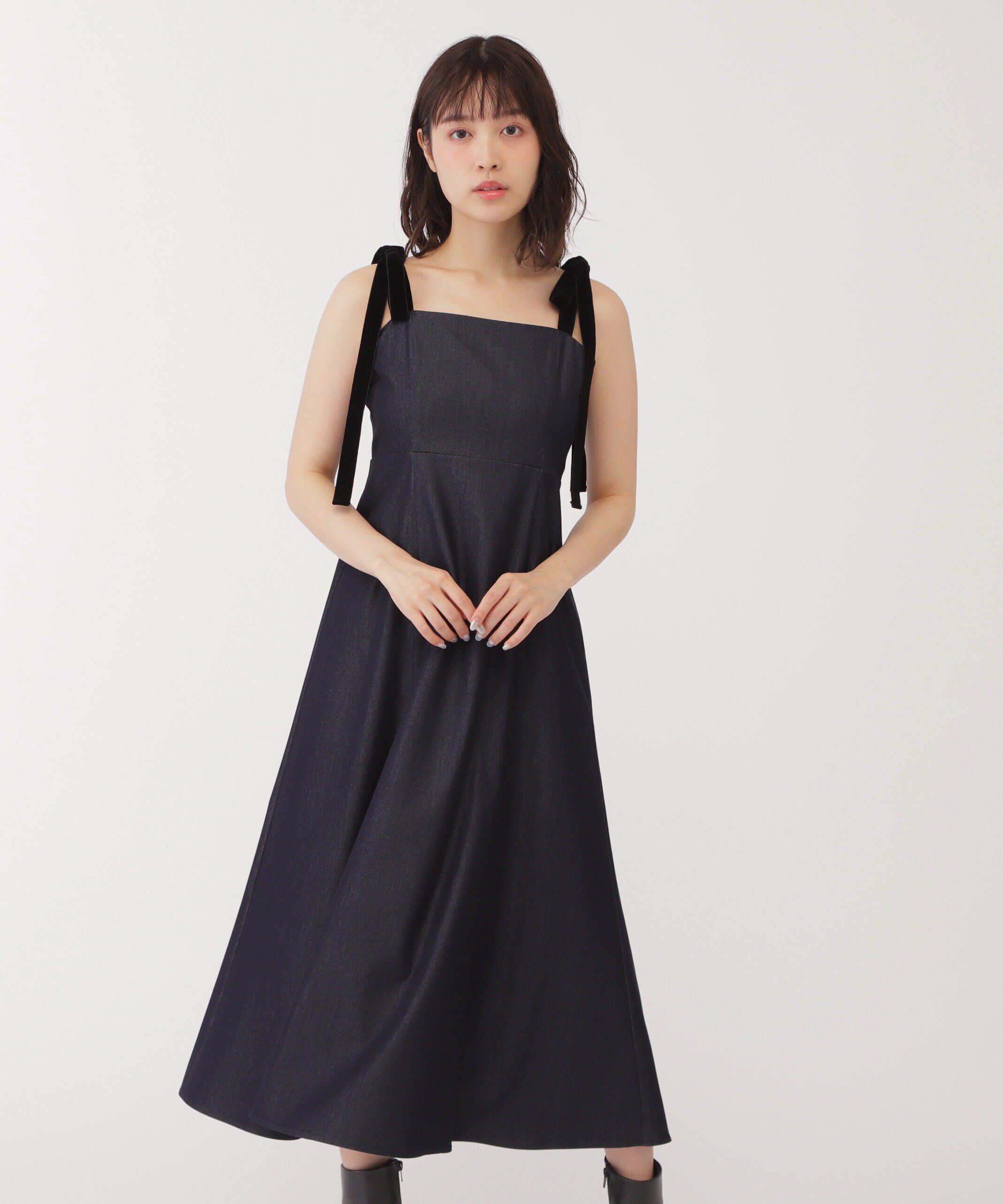  「◆ショルダーリボンキャミワンピース」|ワンピース|インディゴ