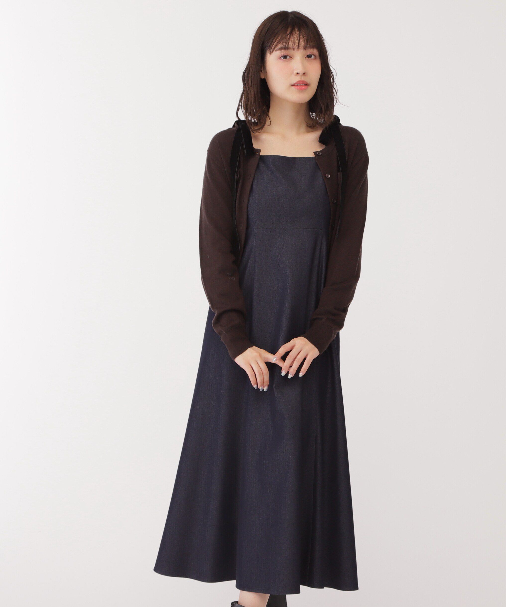  「◆ショルダーリボンキャミワンピース」|ワンピース|