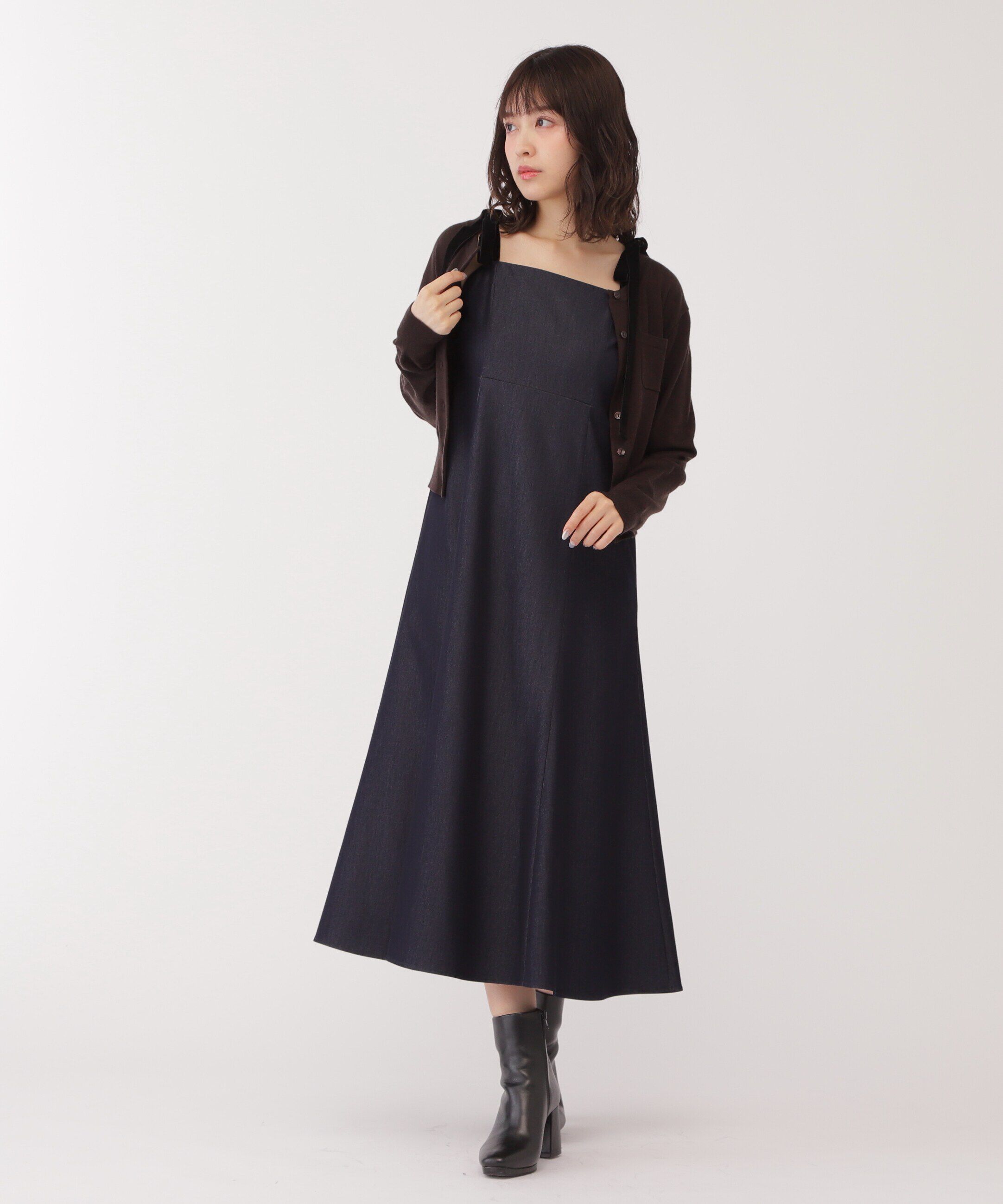  「◆ショルダーリボンキャミワンピース」|ワンピース|