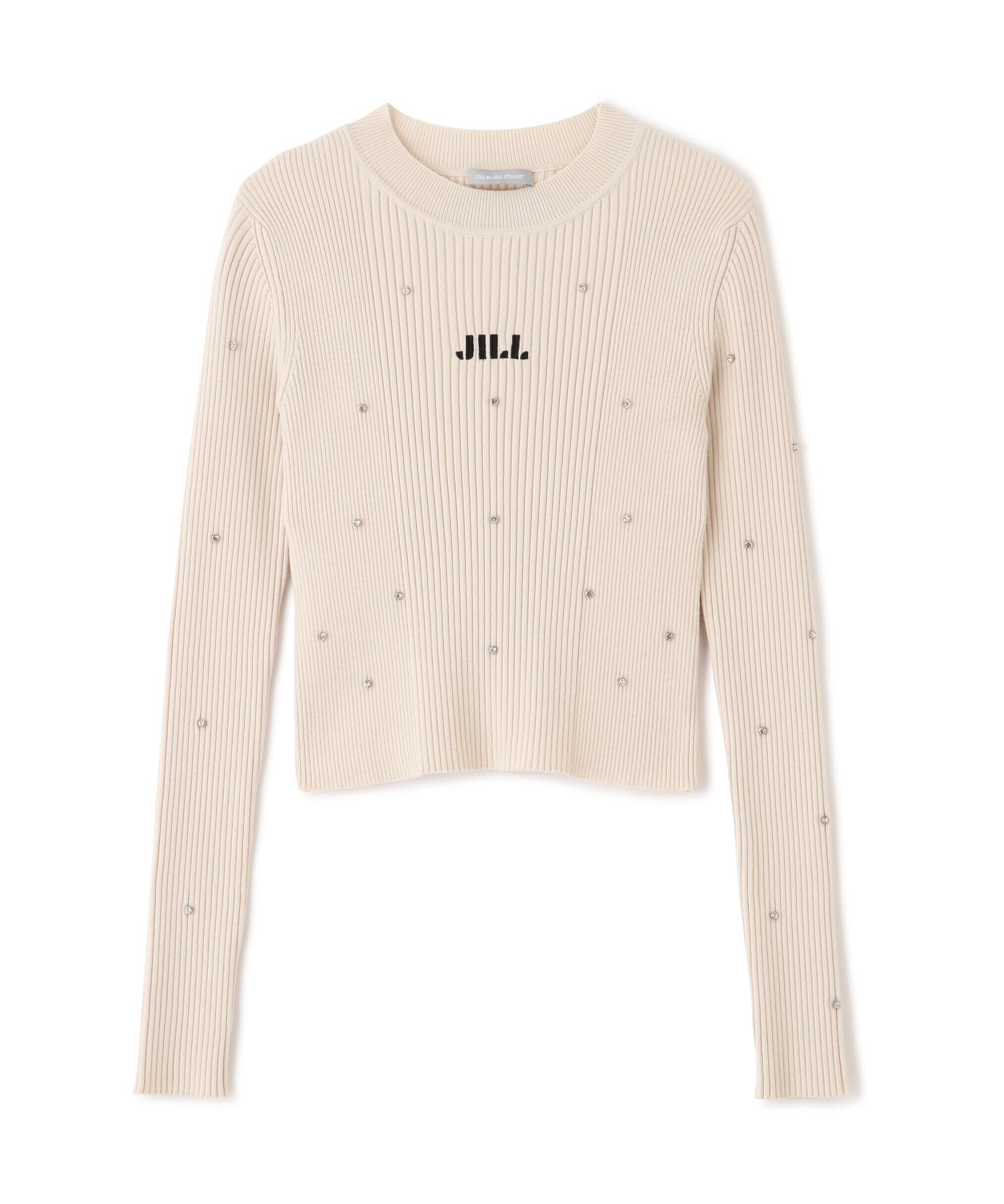  「ビジューコンパクトロゴニット」|ニット・セーター|