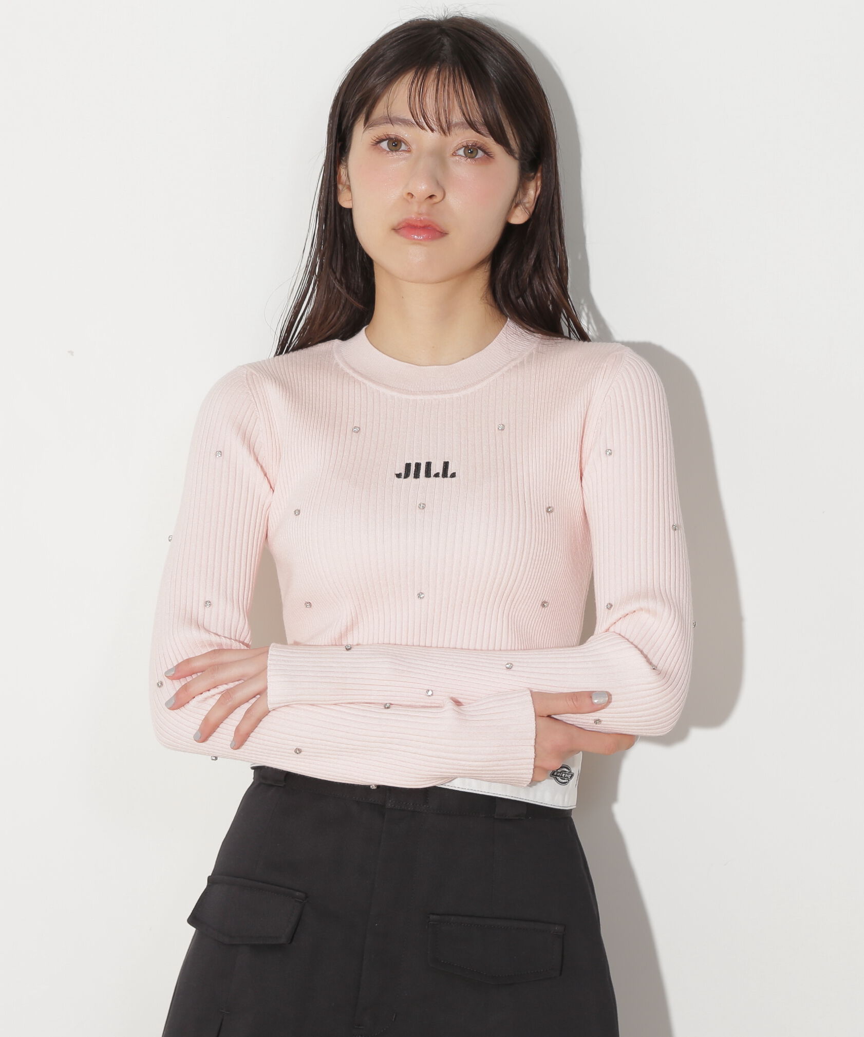  「ビジューコンパクトロゴニット」|ニット・セーター|