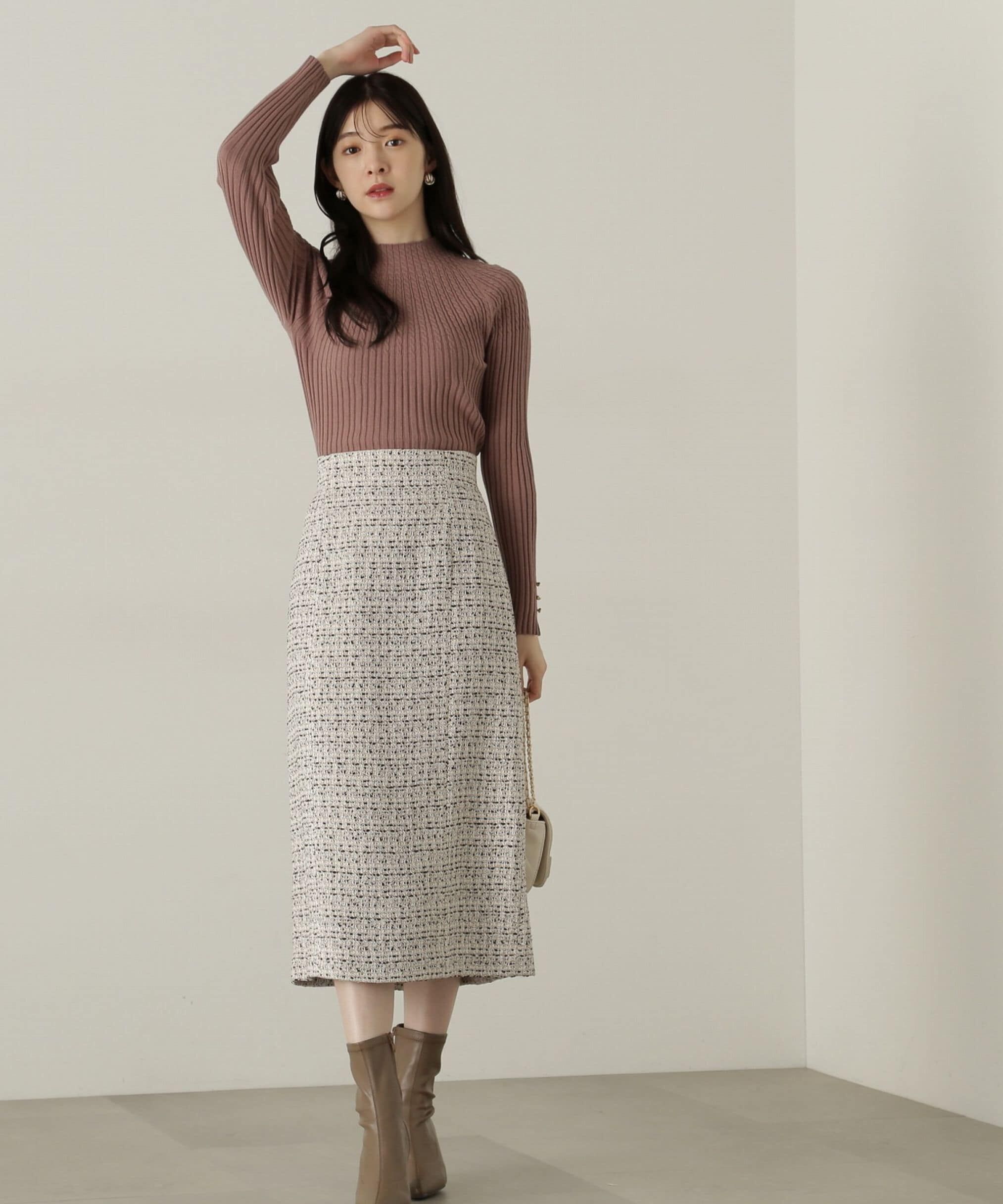 PROPORTION BODY DRESSING「ミックスツイードタイトスカート　24AW」|スカート|