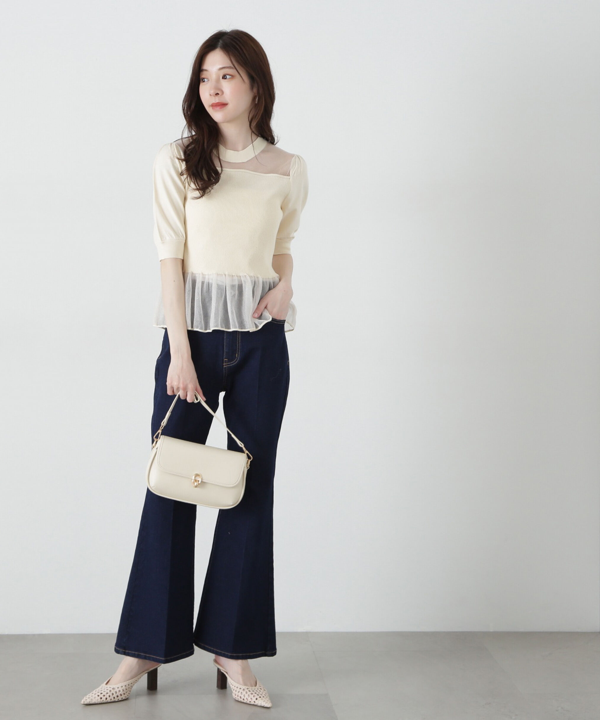 PROPORTION BODY DRESSING「ベルボトムデニムパンツ」|その他|