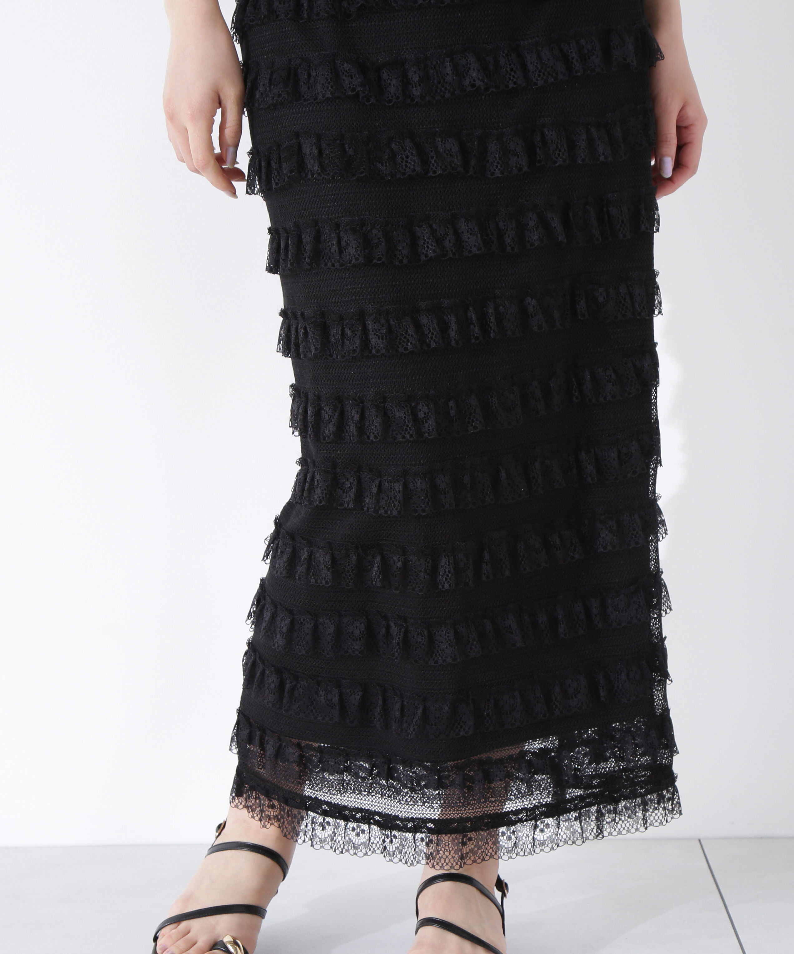 PROPORTION BODY DRESSING「レースフリルタイトスカート」|スカート|