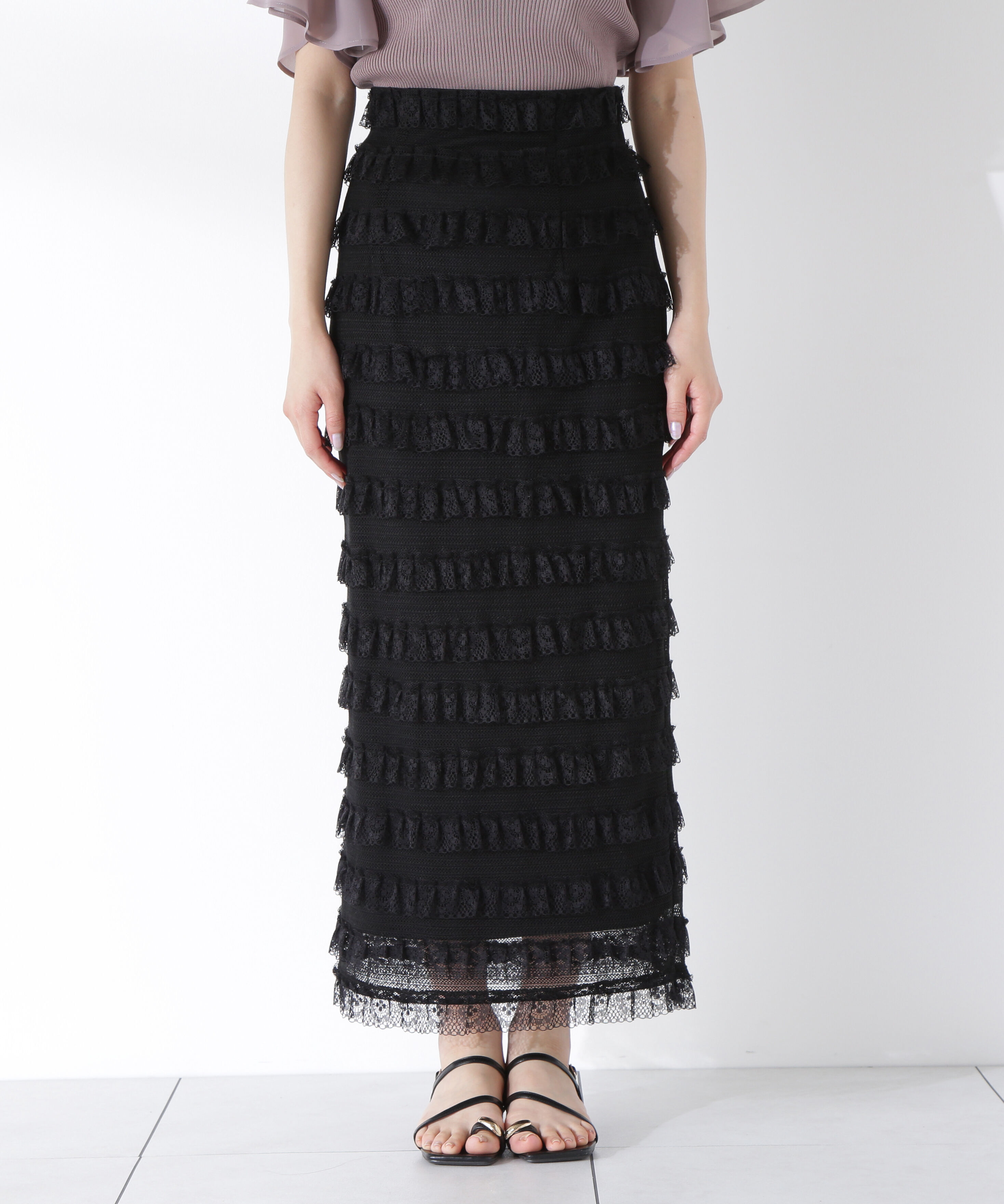 PROPORTION BODY DRESSING「レースフリルタイトスカート」|スカート|