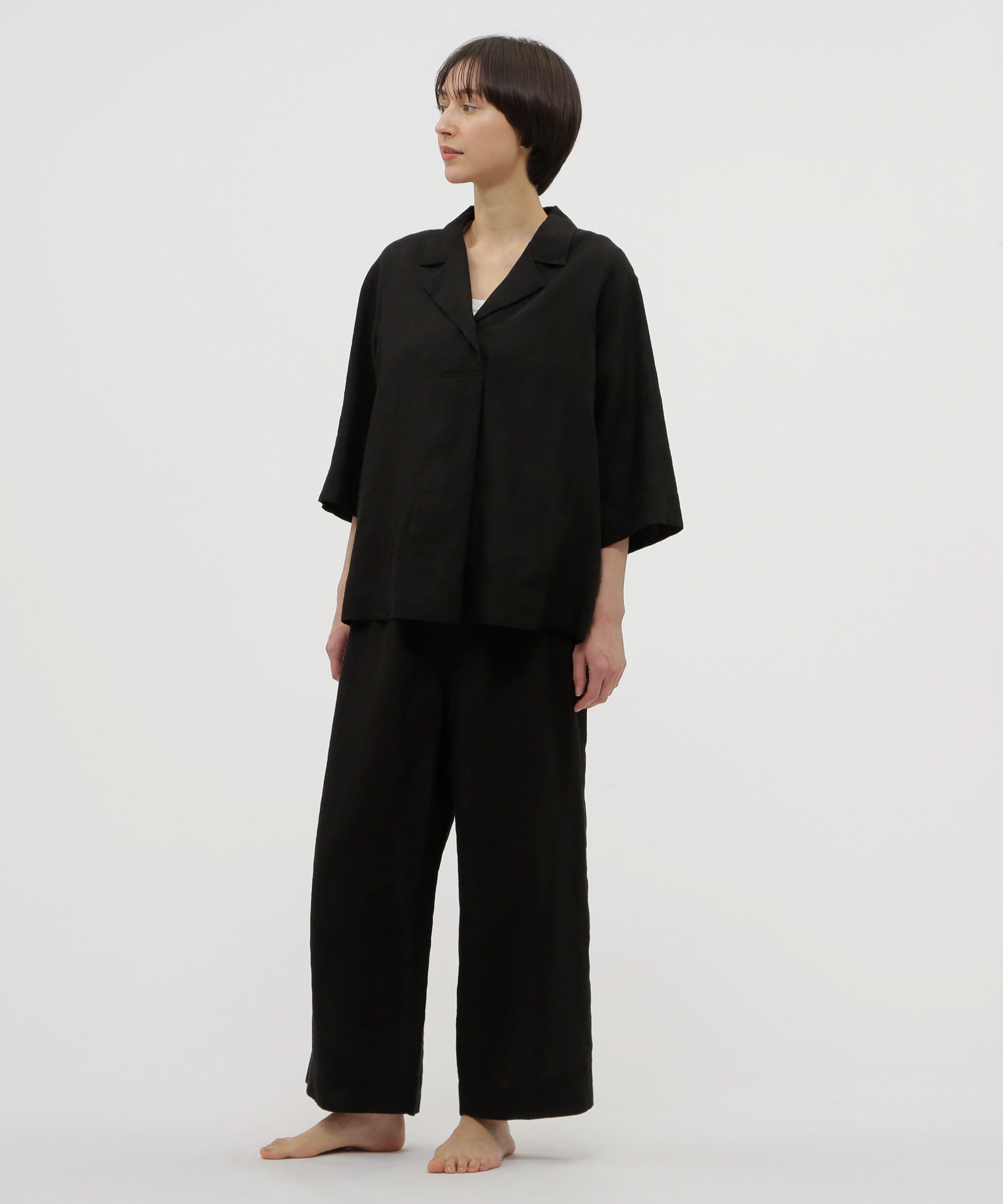 MARGARET HOWELL HOUSEHOLDGOODS「BLACK LINEN」|シャツ・ブラウス|