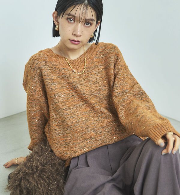 Doux archives「ＭＩＸヤーン２ＷＡＹニットプルオーバー」|ニット・セーター|