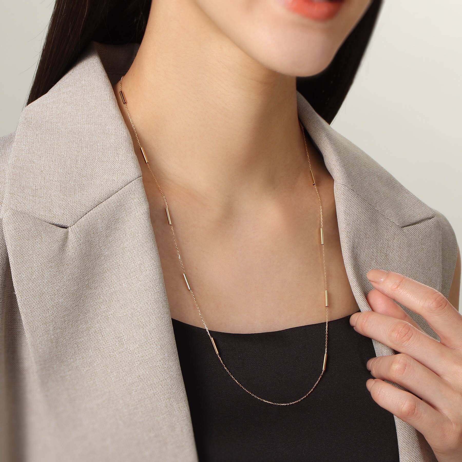 COCOSHNIK「K10パイプステーション ネックレス」|ネックレス|