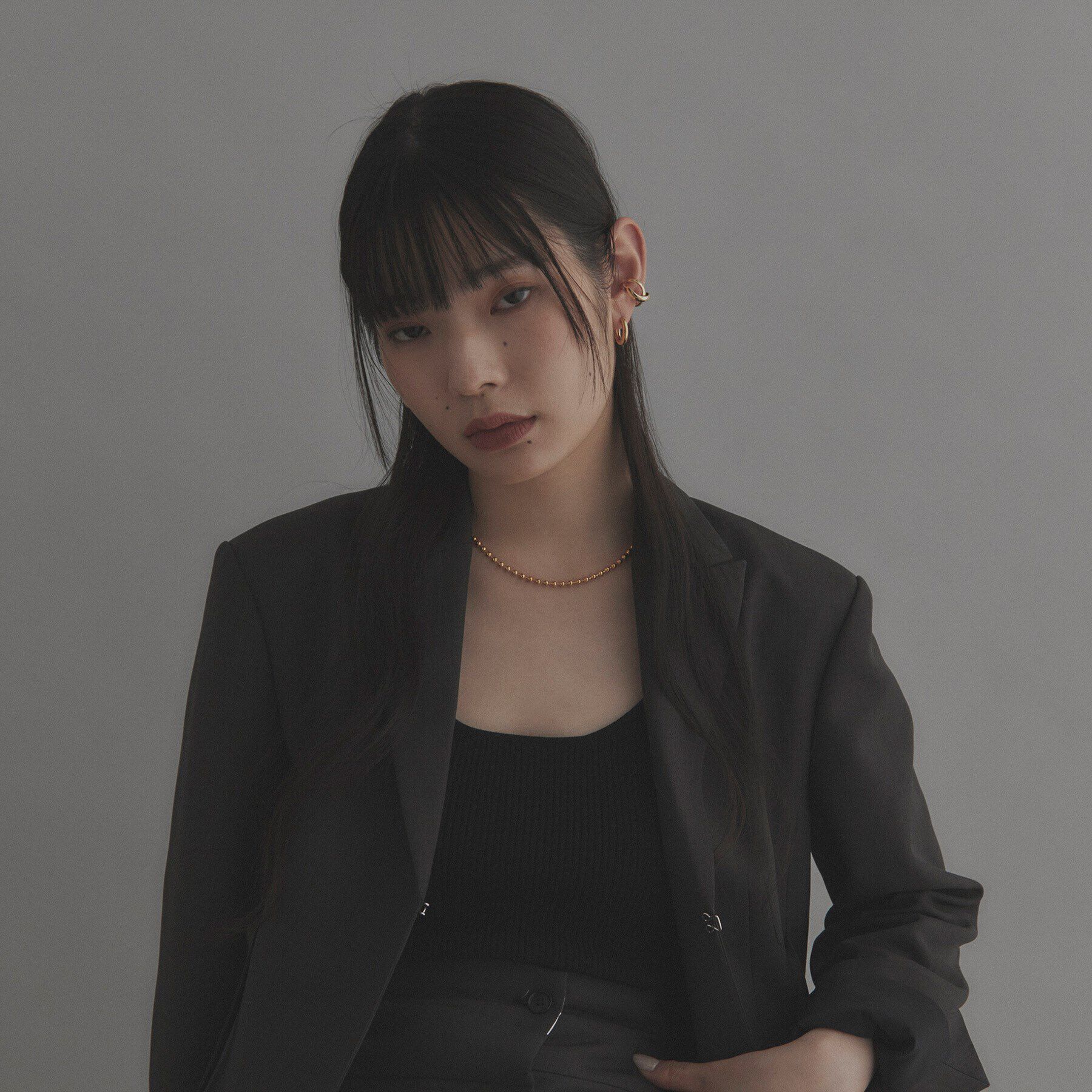 COCOSHNIK ONKITSCH「シルバー ハギーフープ ラウンドピアス GP」|ピアス|