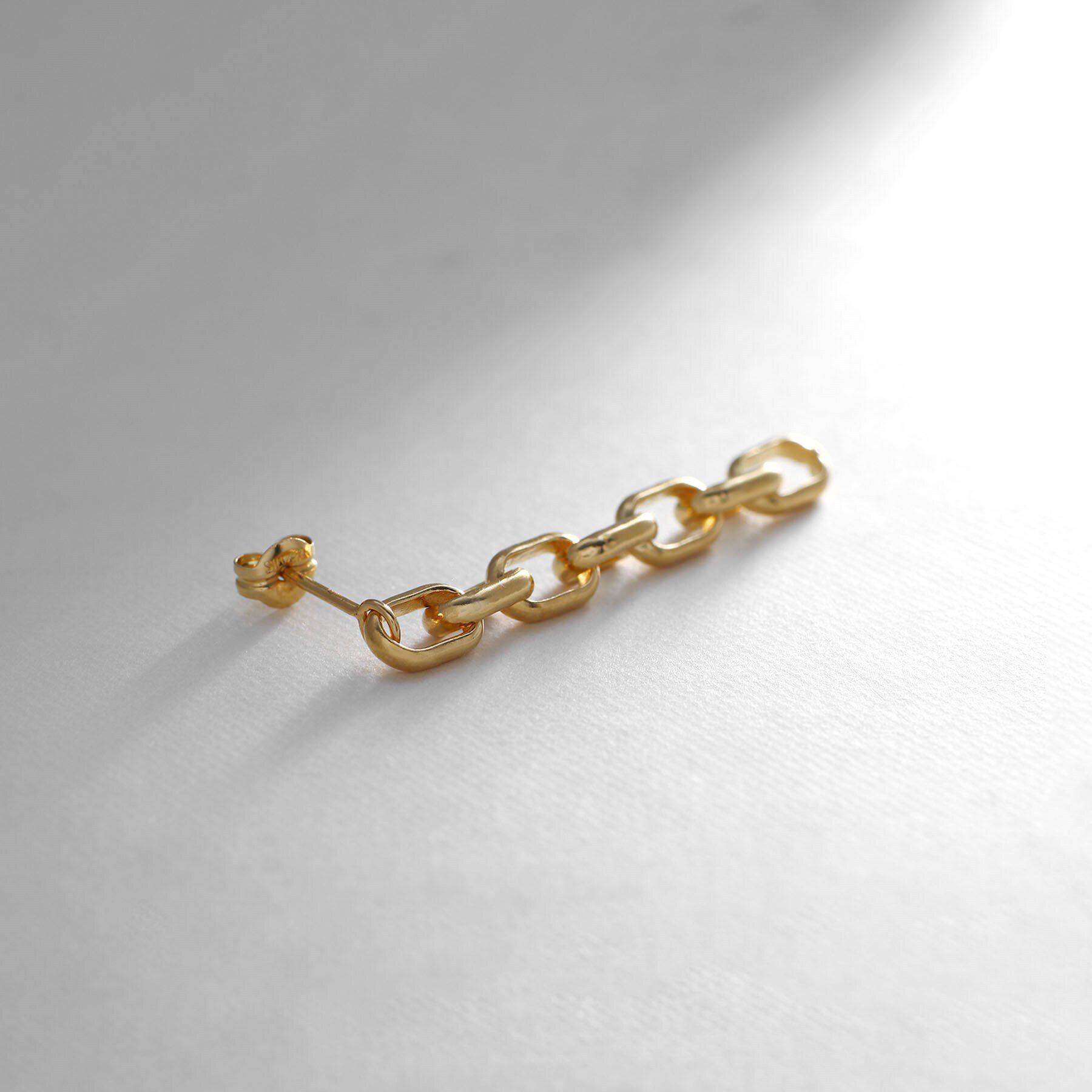 COCOSHNIK ONKITSCH「シルバー ドームチェーン ストレートピアス GP」|ピアス|