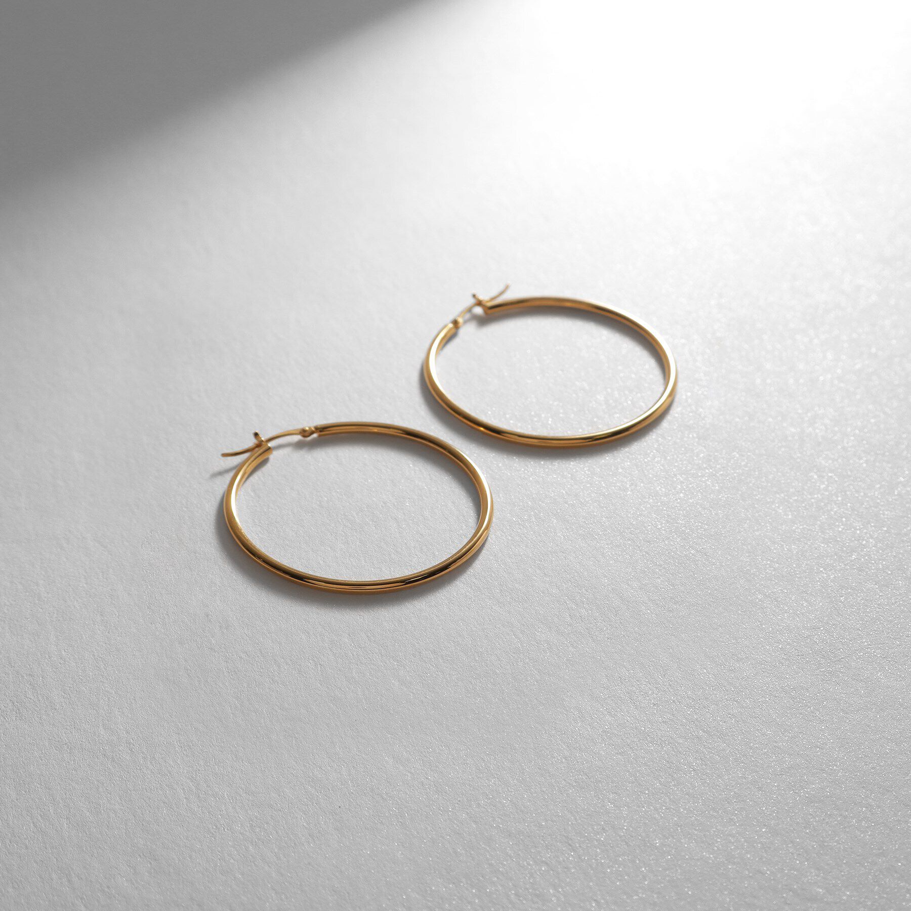 COCOSHNIK ONKITSCH「シルバー ソリッドフープピアスL GP」|ピアス|