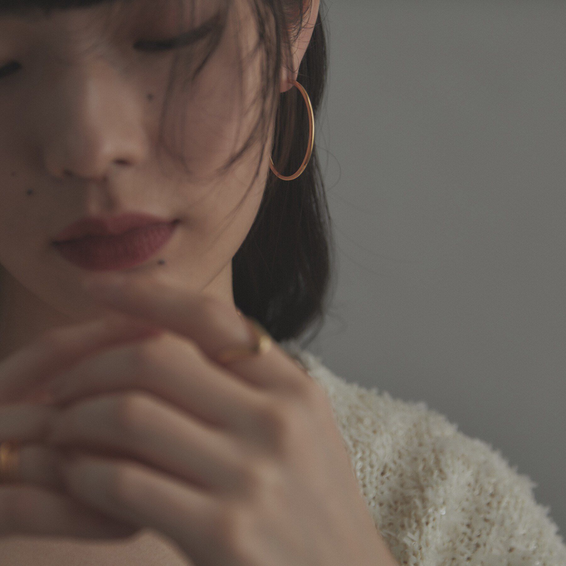 COCOSHNIK ONKITSCH「シルバー ソリッドフープピアスL GP」|ピアス|