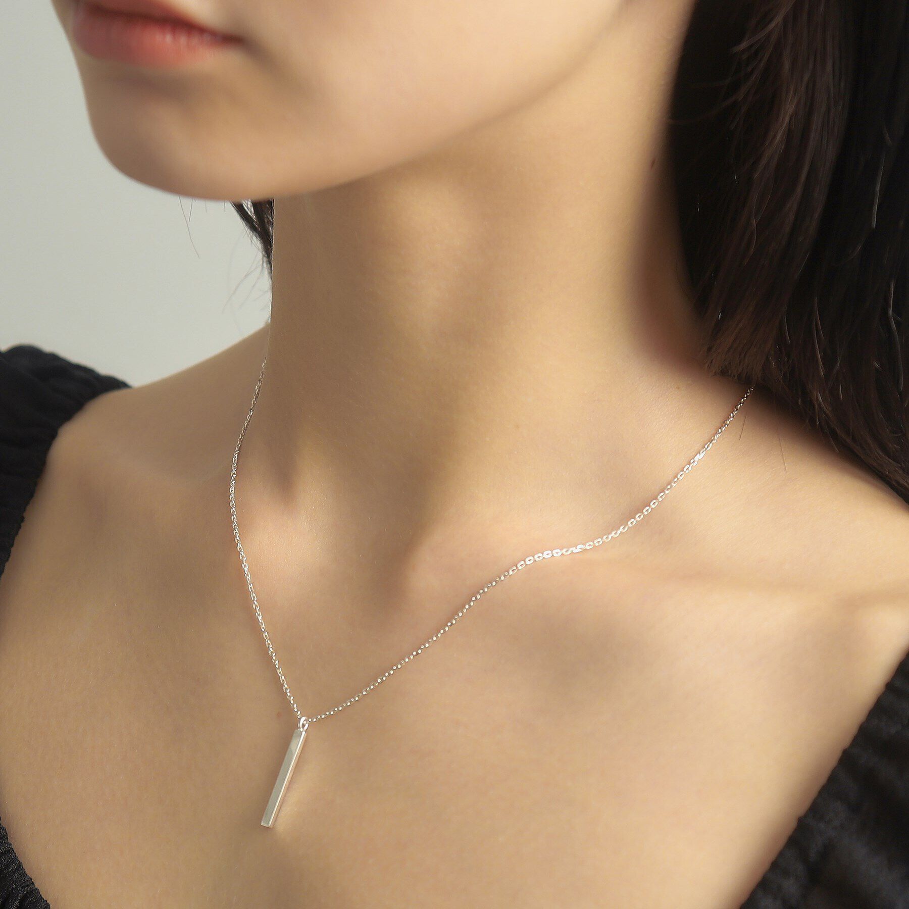 COCOSHNIK ONKITSCH「シルバー スクエアバーネックレス」|ネックレス|