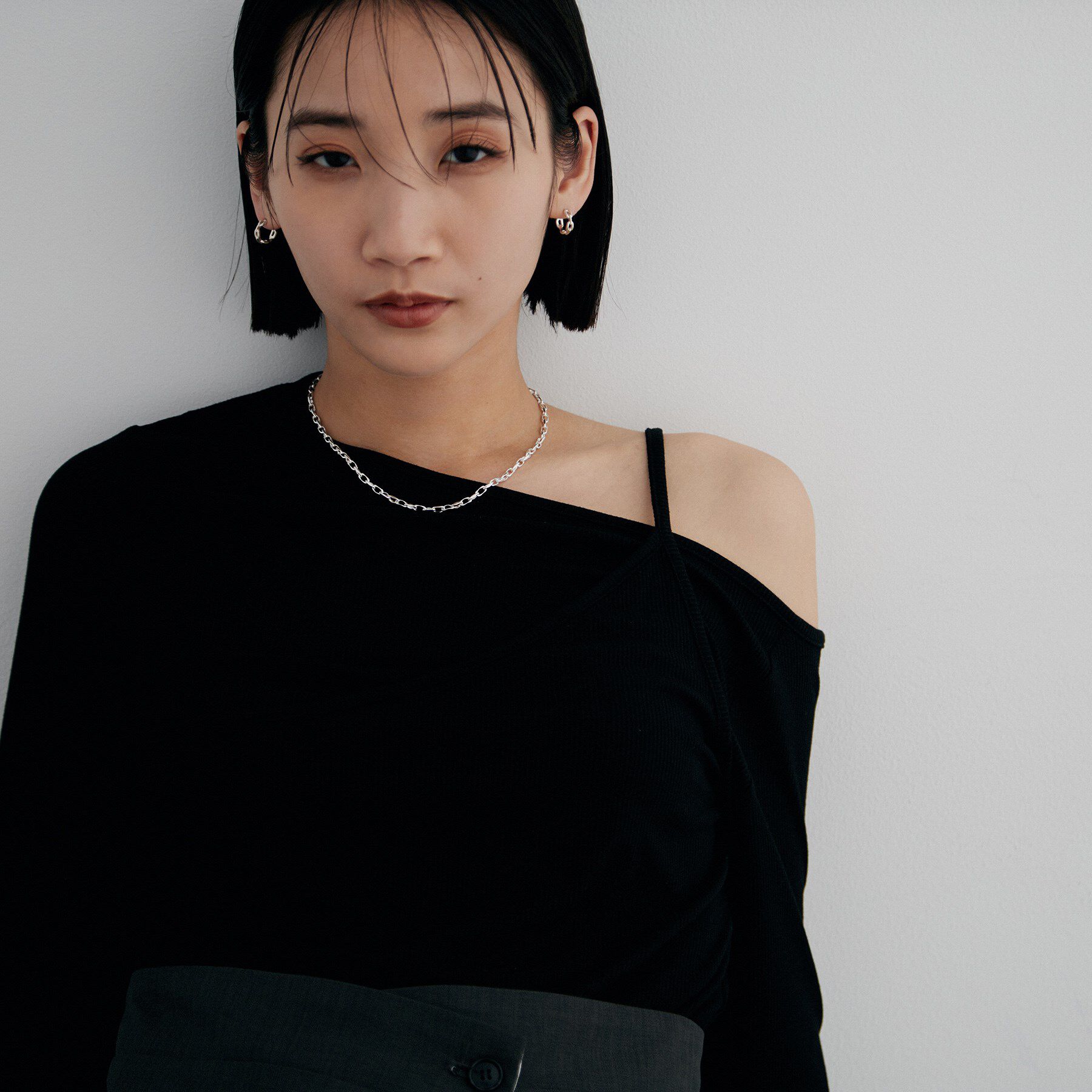 COCOSHNIK ONKITSCH「シルバー PCチェーンモチーフピアス」|ピアス|