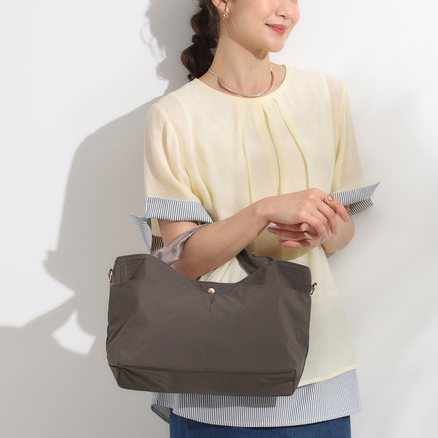 SHOO･LA･RUE「【撥水】2WAY口元くったりトートバッグ」|トートバッグ|