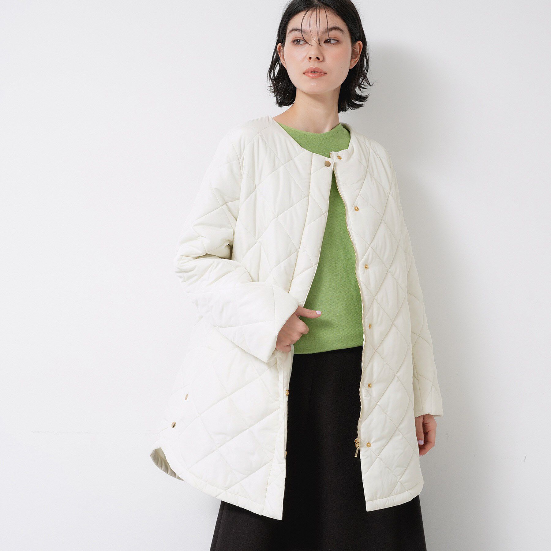 Dessin「【2WAY/洗える】中綿キルトコート」|ダウン|