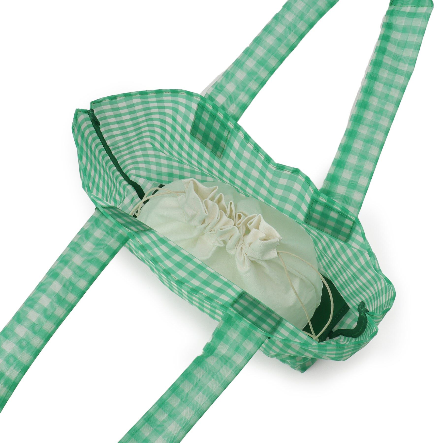 Ober Tashe「ギンガムチェック チュールバッグ トートバッグ」|トートバッグ|