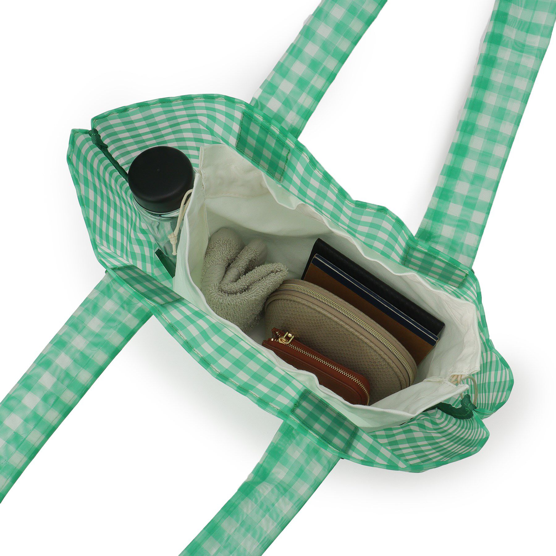 Ober Tashe「ギンガムチェック チュールバッグ トートバッグ」|トートバッグ|