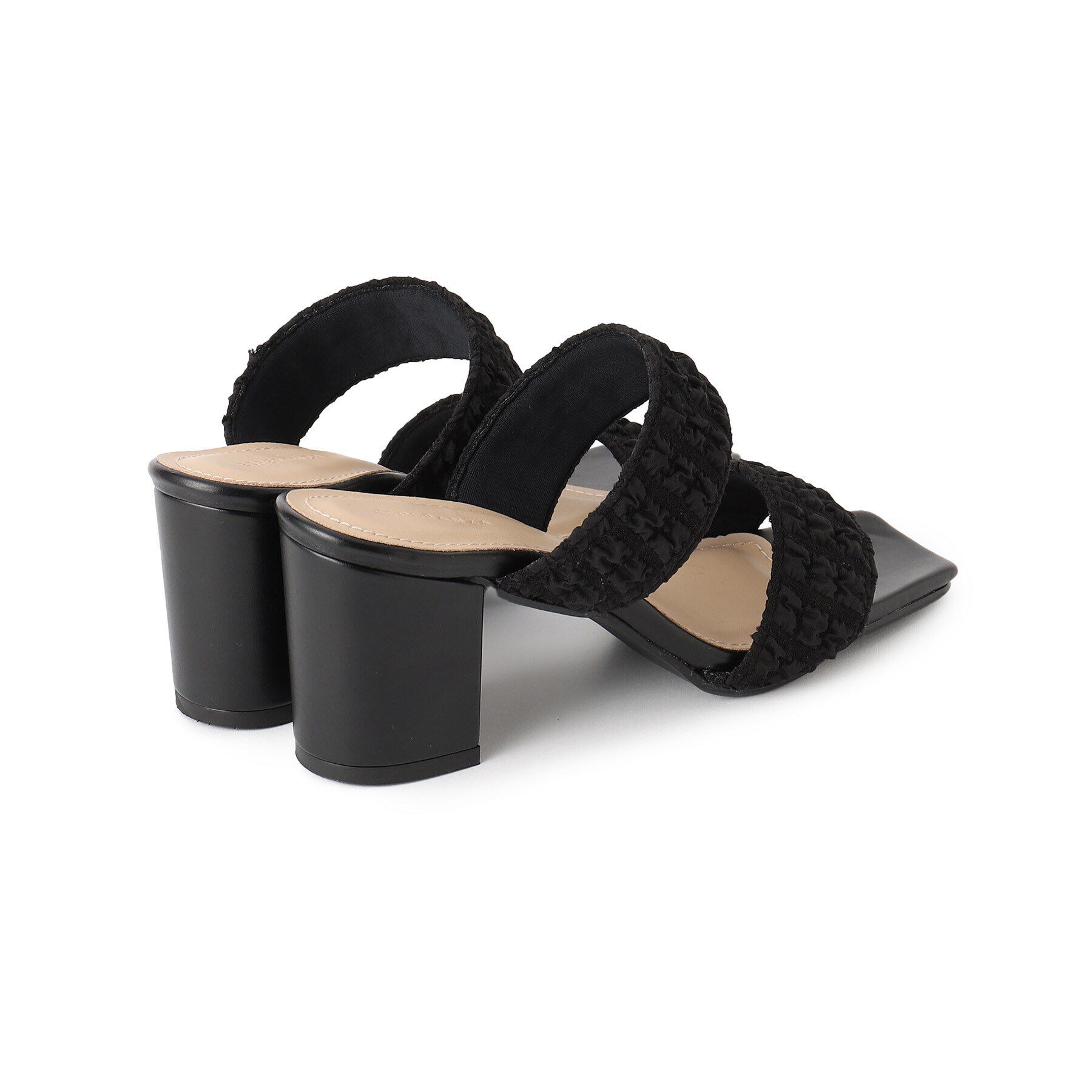 ESPERANZA「ダブルベルト太ヒールミュールサンダル 24SS」|サンダル|