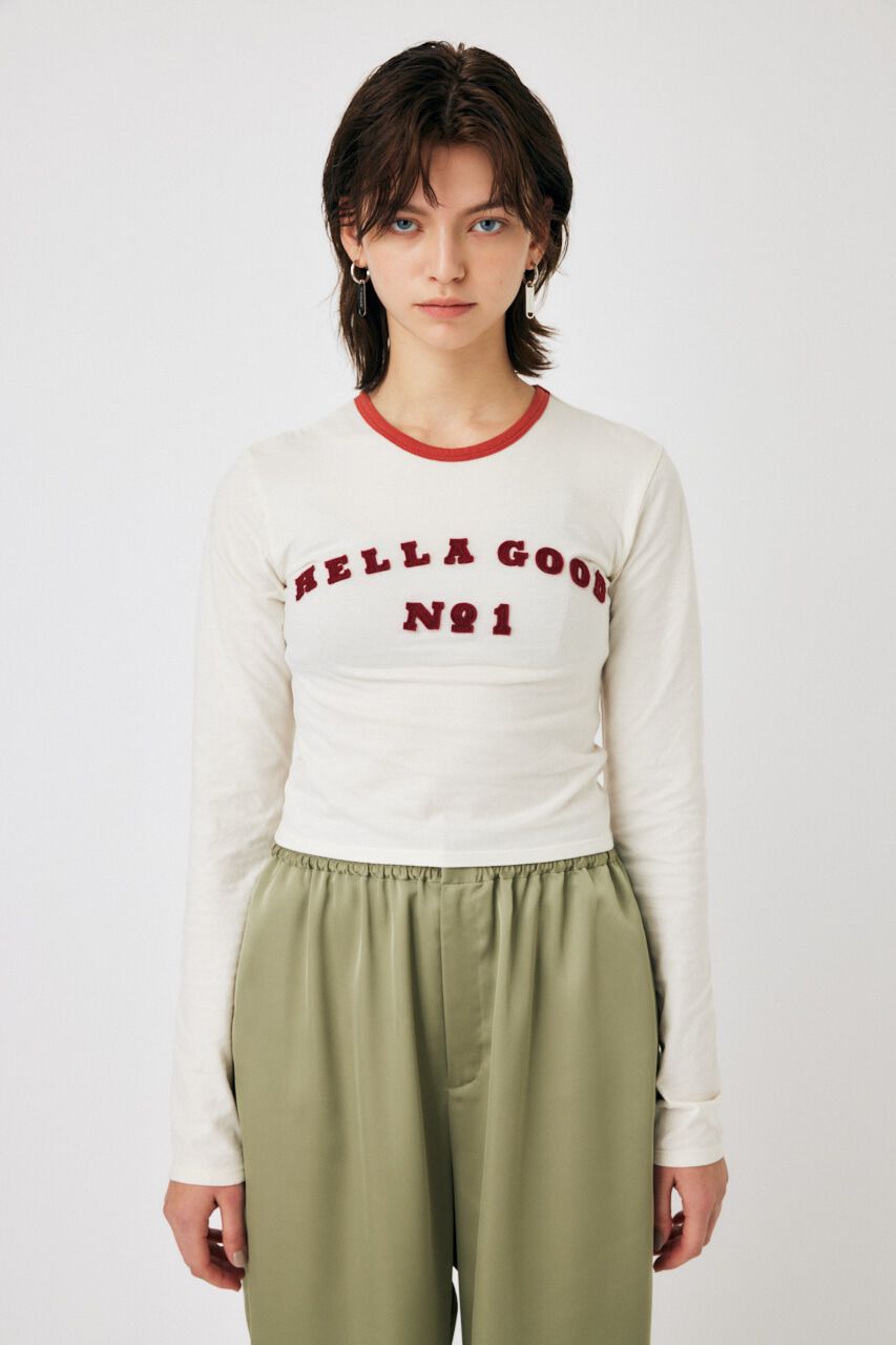 MOUSSY「PATCHED LOGO LS Tシャツ」|Tシャツ・カットソー|O/WHT1