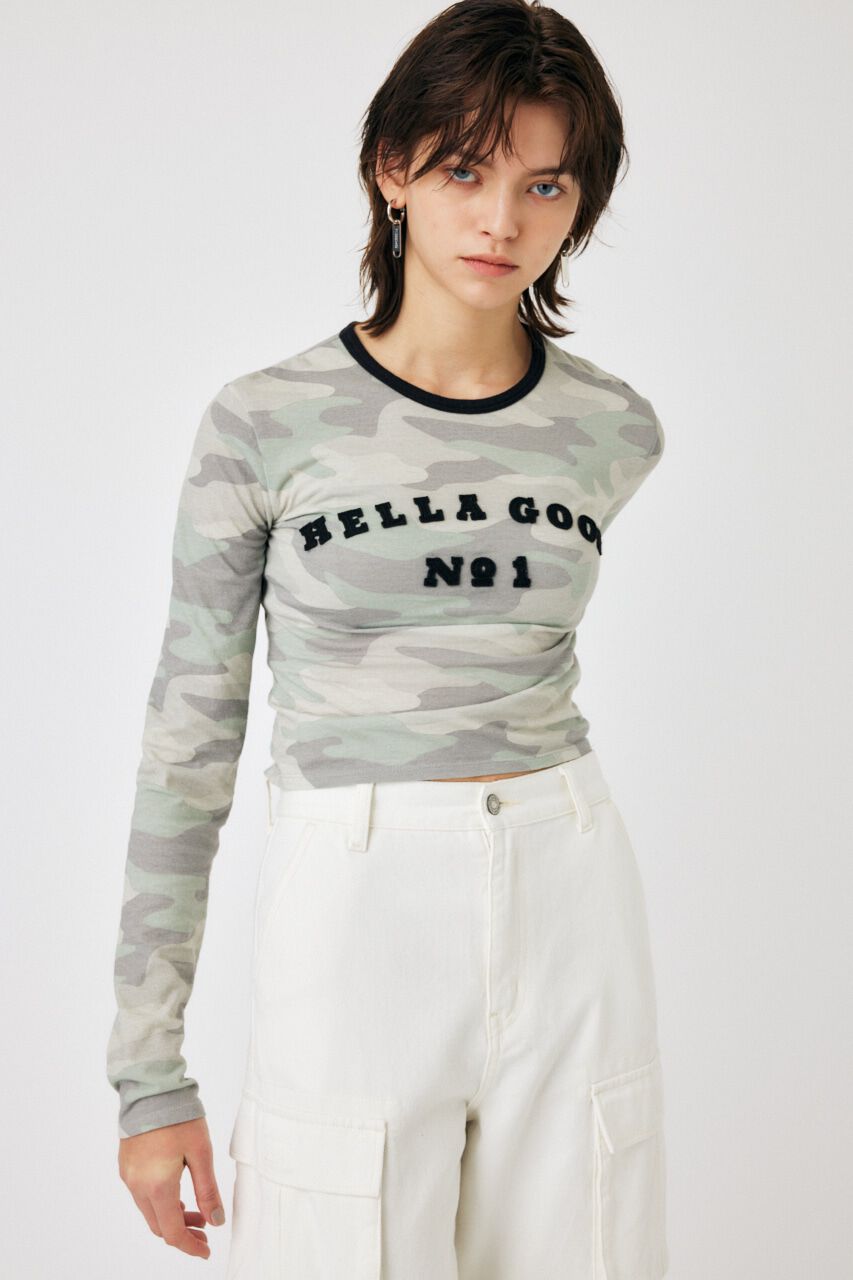MOUSSY「PATCHED LOGO LS Tシャツ」|Tシャツ・カットソー|