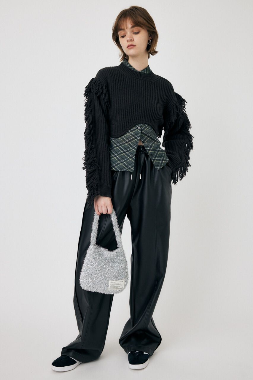 MOUSSY「F/LEATHER TRACK パンツ」|その他|