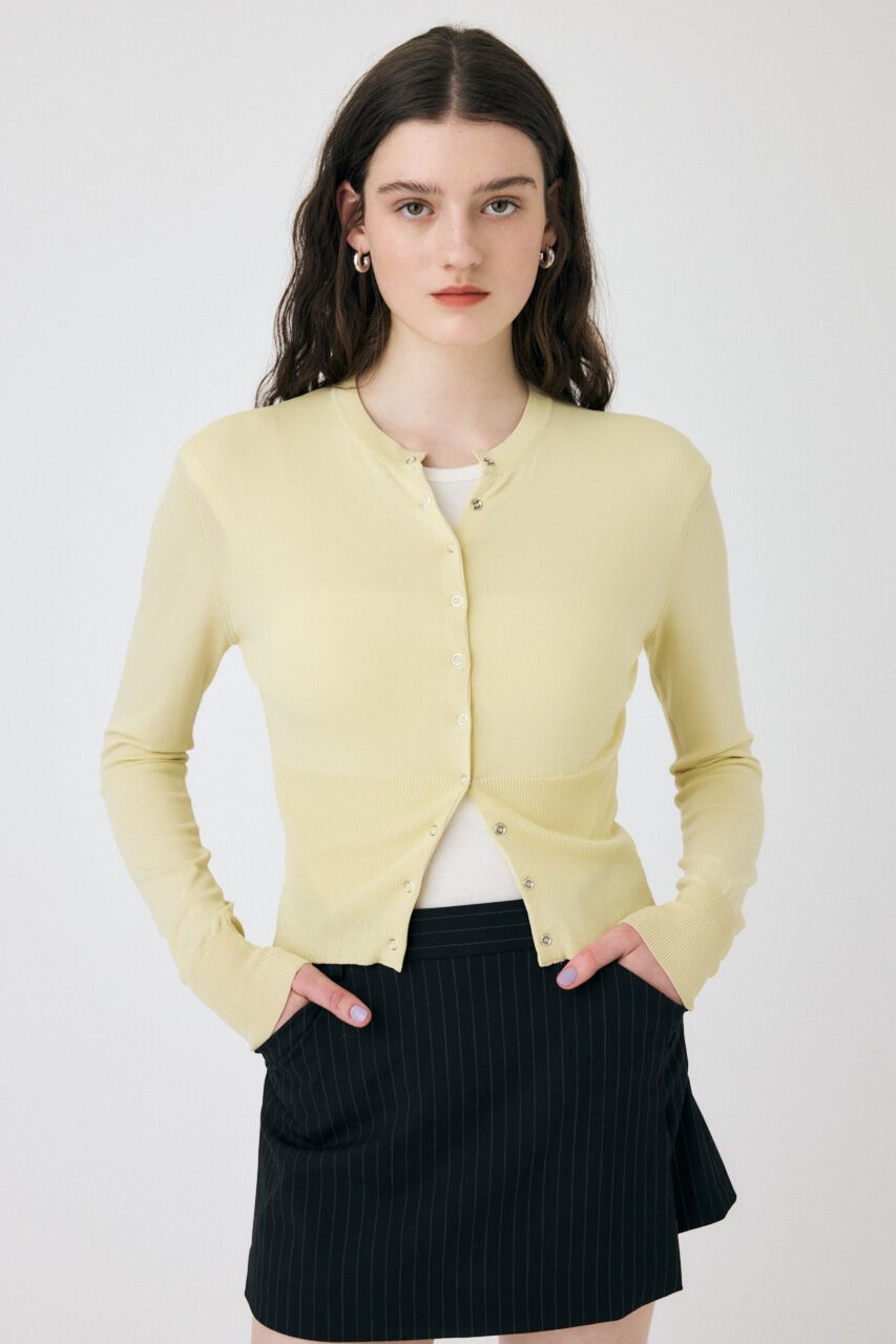 MOUSSY「WAIST SWITCHING カーディガン」|カーディガン|