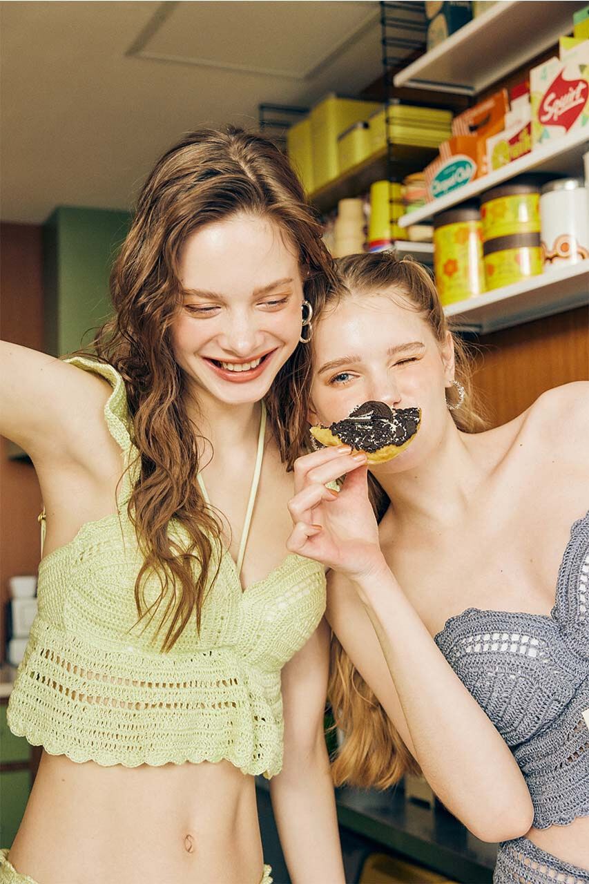 rienda「バイカラークロシェバンドゥカップ bikini」|その他|