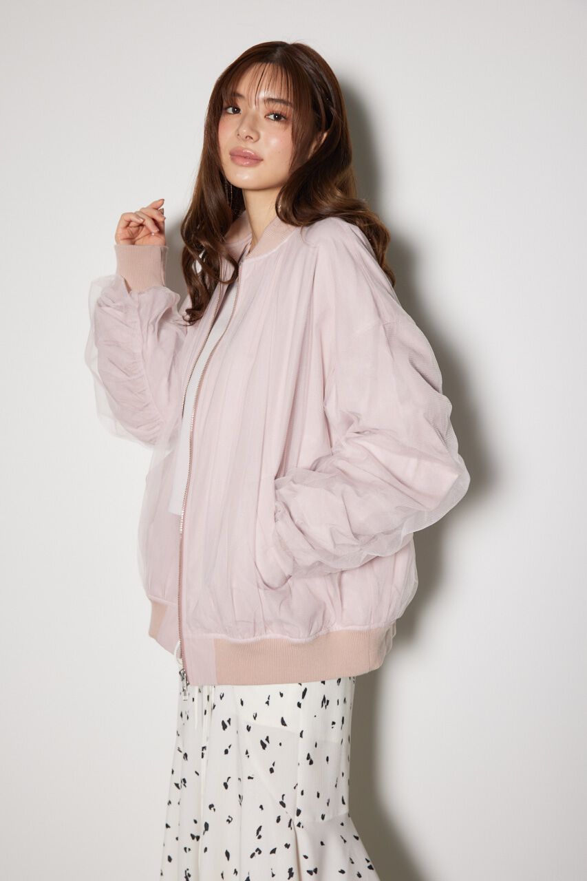 rienda「チュールコンビMA-1」|ブルゾン・スタジャン|