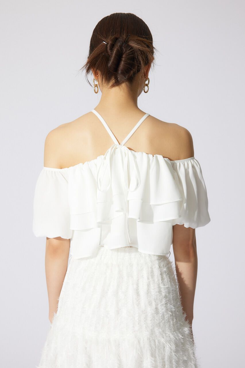 rienda「バルーンオフショルティアードブラウス」|シャツ・ブラウス|