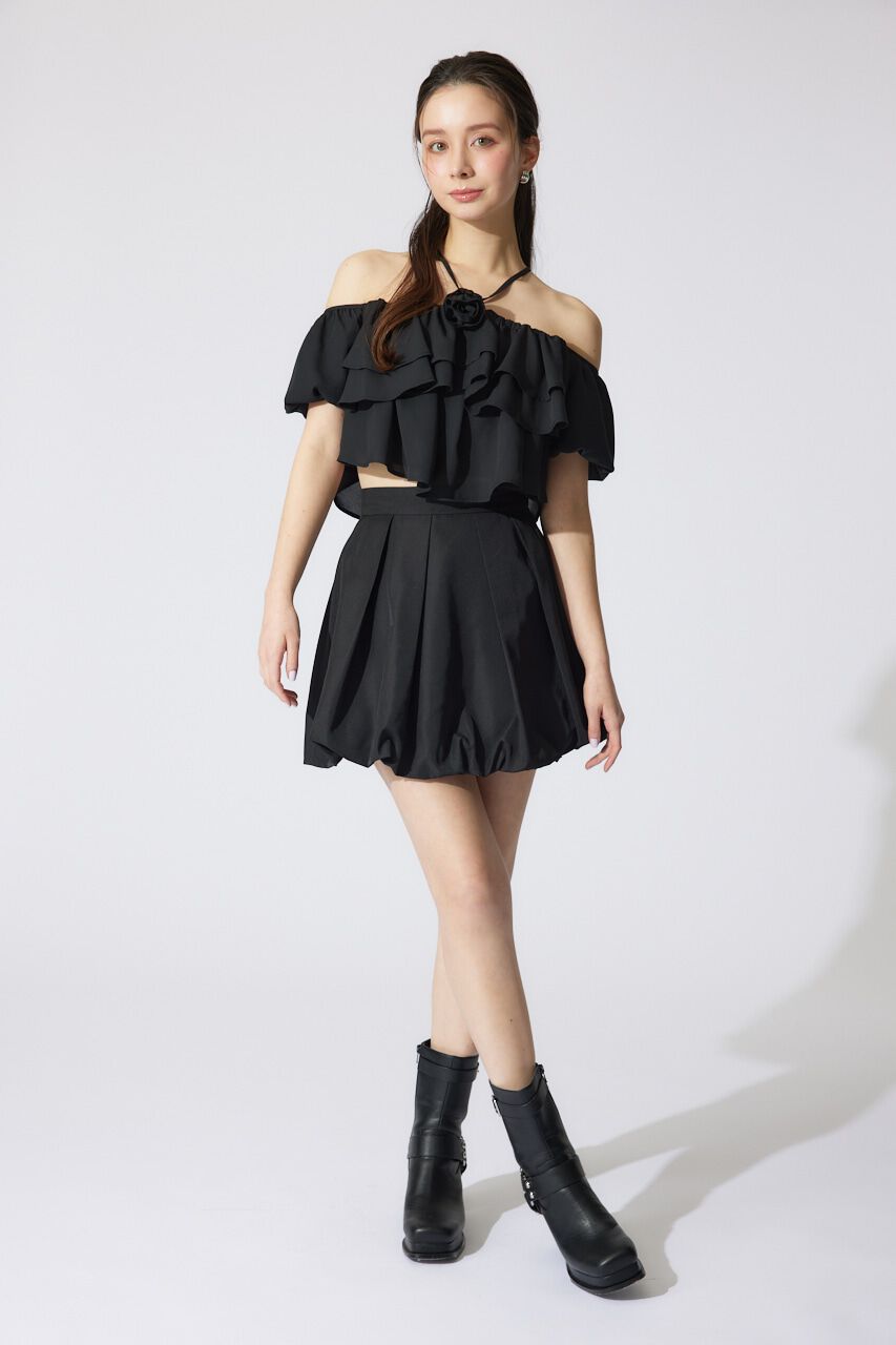 rienda「バルーンオフショルティアードブラウス」|シャツ・ブラウス|