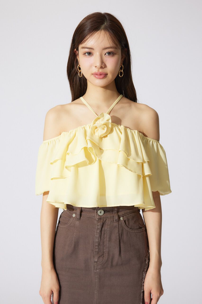 rienda「バルーンオフショルティアードブラウス」|シャツ・ブラウス|