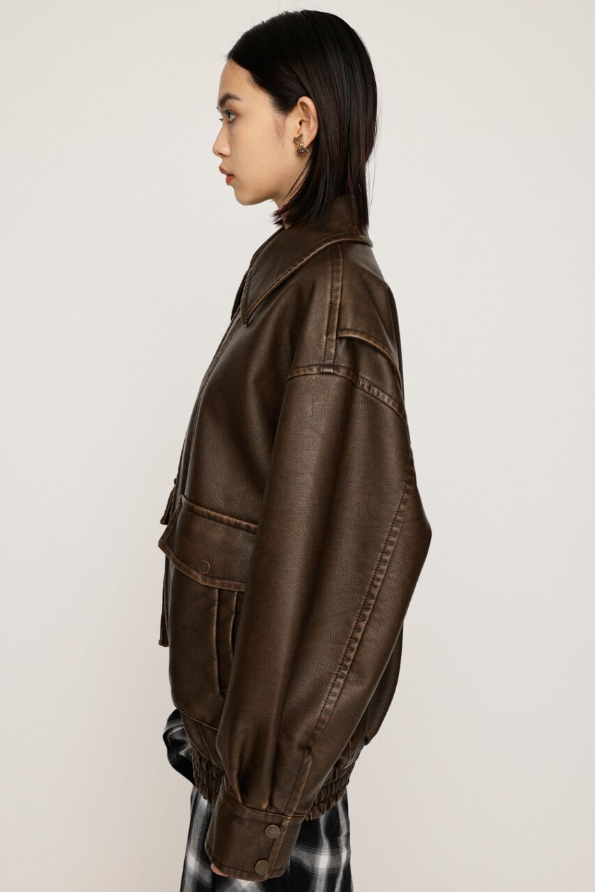 AGING F／LEATHER FLIGHT ジャケット（SLY）｜ルミネのファッション