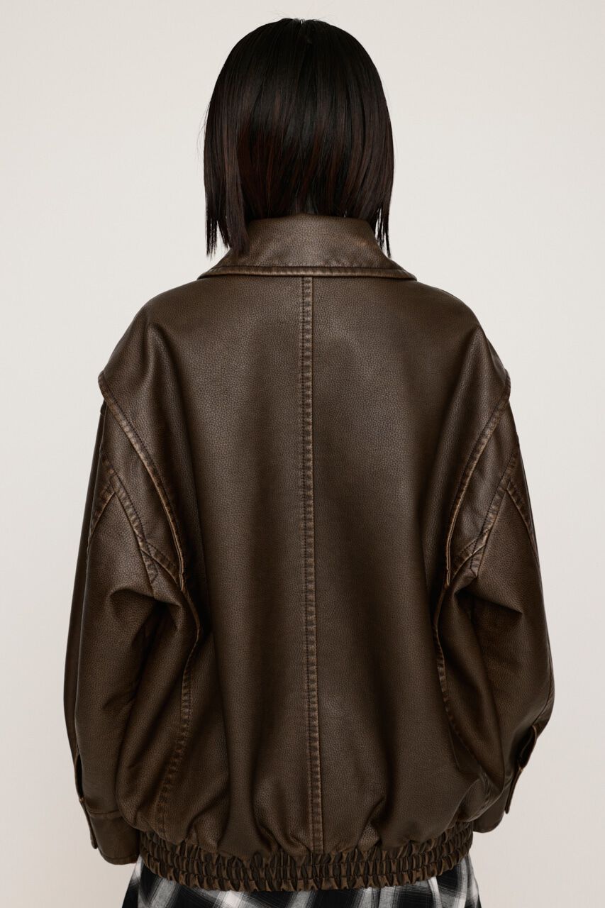 AGING F／LEATHER FLIGHT ジャケット（SLY）｜ルミネのファッション