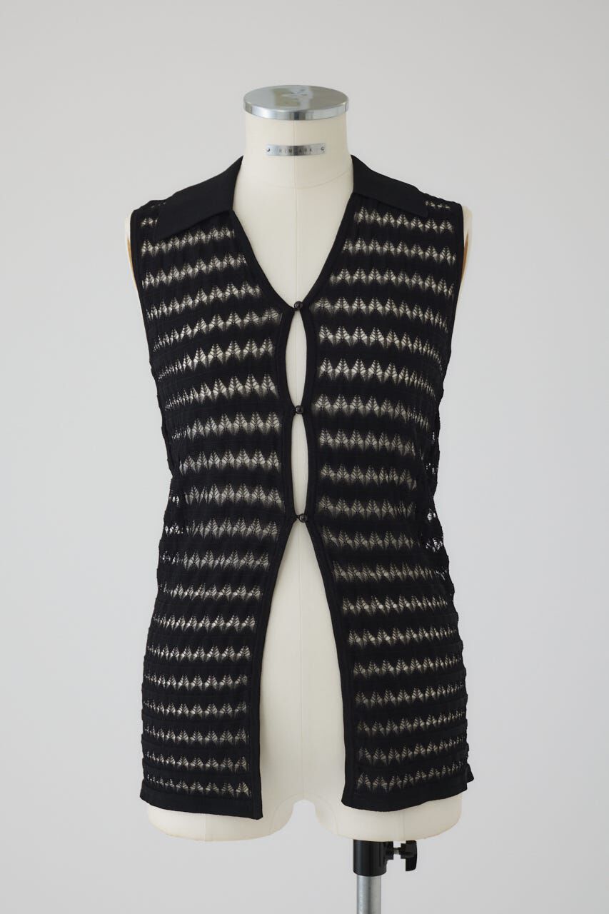 RIM.ARK 「Crochet collar knit tops」|ニット・セーター|BLK