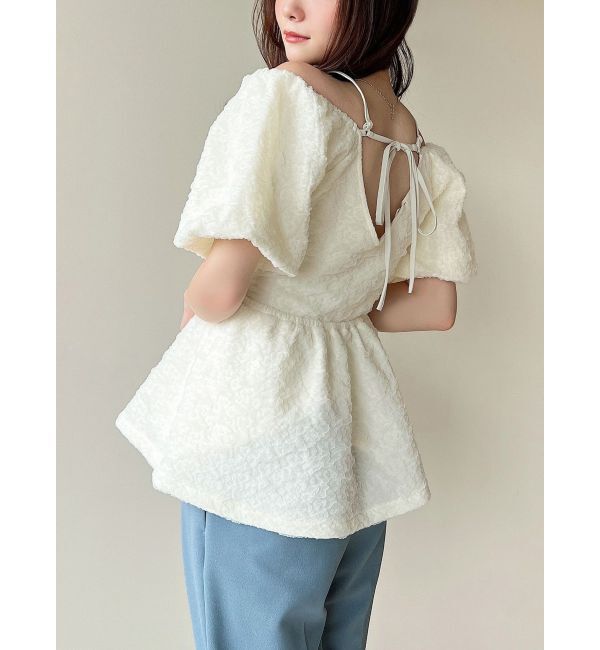 RESEXXY「ふくれチュールボリュームチュニック」|Tシャツ・カットソー|アイボリー