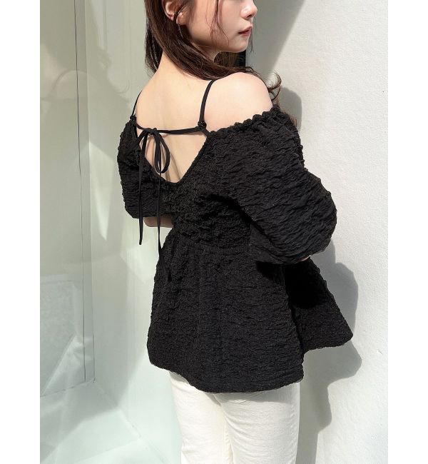 RESEXXY「ふくれチュールボリュームチュニック」|Tシャツ・カットソー|ブラック