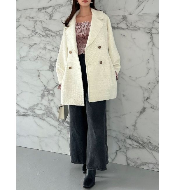 dazzlin「オフショルベロアトップス」|Tシャツ・カットソー|