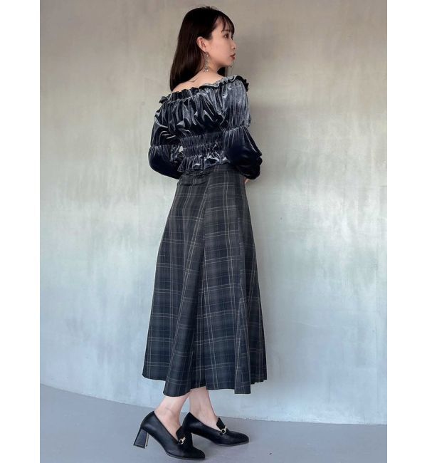 dazzlin「オフショルベロアトップス」|Tシャツ・カットソー|