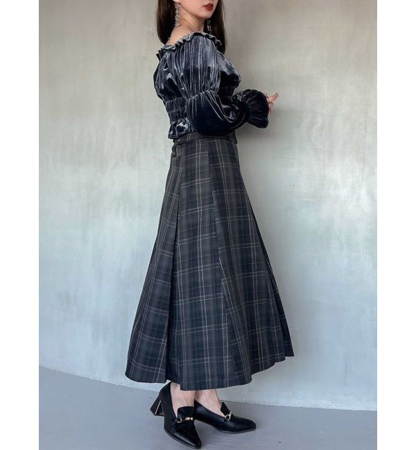 dazzlin「オフショルベロアトップス」|Tシャツ・カットソー|